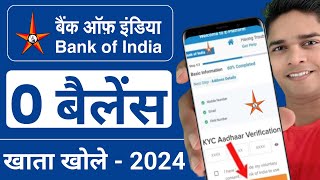 bank of india online account opening  how to open bank of india account online  bank of india [upl. by Breech]