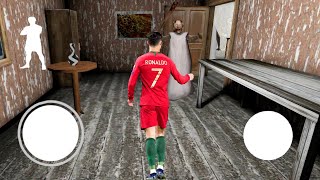 Playing As  Cristiano Ronaldo Grannys Old House Door Escape Full Gameplay [upl. by Tatianna]