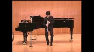 Han Kim plays Three pieces for solo clarinet by IStravinsky [upl. by Nylarat852]