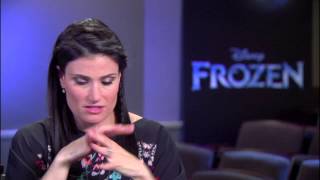 Frozen Idina Menzel quotElsaquot On Set Movie Interview  ScreenSlam [upl. by Naesyar158]