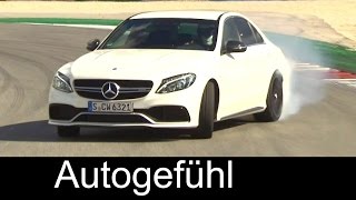 Allnew 2016 MercedesAMG C63 amp C63S racetrack driving exterior interior amp colours [upl. by Publus314]