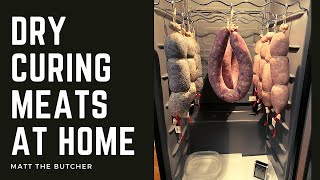 Dry Curing Meats in a Wine Fridge Before During After  Matt the Butcher [upl. by Fi]