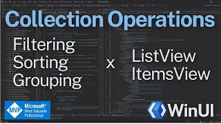 WinUI  Collection Operations Demo  XAML  UWP  WPF  NET [upl. by Mas]