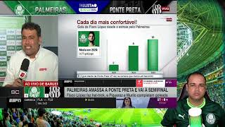 JORNALISTA FALOU APOS PALMEIRAS 5 X 1 PONTE PRETA PELO PAULISTÃO 2024 [upl. by Yahsat591]