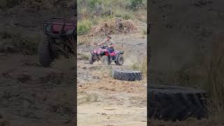 getting the front off the ground on the honda trx 350 honda atv subscribe [upl. by Ahsinal193]