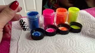 CND Shellac Nail Art amp Irresistible Lecente Neon Nail Shadows [upl. by Bilac]