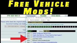 Touareg Coding Changes for Radio Seat Belt Warning and Windows  VCDS Tutorial [upl. by Hoagland887]