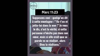 Verset Biblique Du Jour  Marc 1123  Croire pour déplacer des montagnes [upl. by Oflodor]