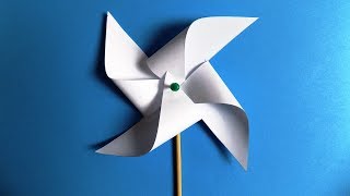 How to make Paper Windmill that Spins  Easy Origami [upl. by Lea]