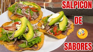 TOSTADAS DE CHIPOTLE Y SALPICÓN DE RES [upl. by Geiss]