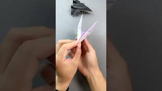 Super large radius turning paper airplane very stable flight paperplane handmade origami viral [upl. by Echikson]