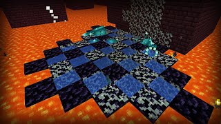 Placing water in the Minecraft Nether with Lichen Blocks Glitch Shorts [upl. by Yeclehc991]