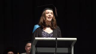 USQ Toowoomba Graduation Ceremony Valedictorian  Kirrily Heather Werth – 10AM Friday 5 April 2019 [upl. by Sorgalim]