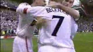 David Beckham Freekick vs Greece [upl. by Aij]