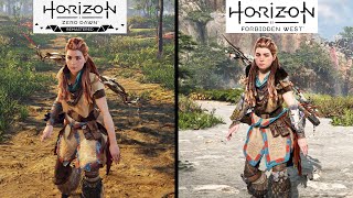 Horizon Zero Dawn Remastered vs Horizon Forbidden West  Physics and Details Comparison [upl. by Ajax]