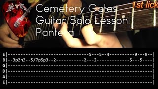 Cemetery Gates Guitar Solo Lesson  Pantera with tabs [upl. by Leibrag968]