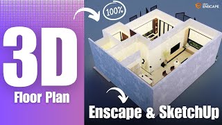 Mastering 3D House Plans SketchUp amp Enscape Tutorial [upl. by Lenno]