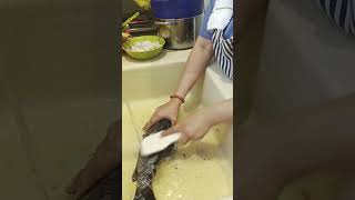 Satisfying easy to clean block long fishtrending youtubeshorts shortvideo fishshort shorts [upl. by Idahs390]