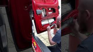 Van door sound deadening insulation and carpeting vanconversion vanlife insulation [upl. by Atiluap433]