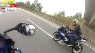 Suzuki GSXR 1000 K5 vs Suzuki GSXR 1000 K5  Street Race and Top Speed [upl. by Garihc]