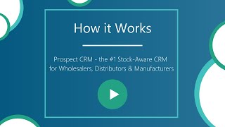 Prospect CRM the 1 Stock Aware CRM for Wholesalers Distributors amp Manufacturers [upl. by Eward]