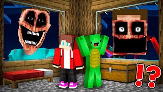 JJ and Mikey HIDE from Scary Mimics at Night in Minecraft  Maizen [upl. by Correna628]