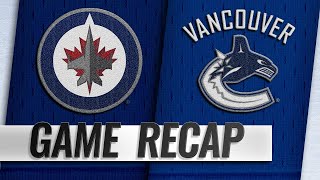 Laines sixth hat trick powers Jets past Canucks 63 [upl. by Cynara]