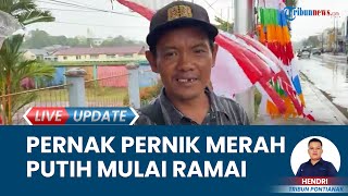 Penjual Bendera Merah Putih Raup Cuan di Bulan Kemerdekaan RI Bandrol Harga Mulai Rp 5 Ribu [upl. by Werra336]