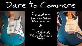 Tagima and Fender Strat Style Guitars  Dare to Compare Episode 5 [upl. by Aserat]