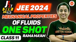 Mechanical Properties of Fluids in One Shot  Physics Class 11  JEE 202425  KRD Mam [upl. by Morganica445]