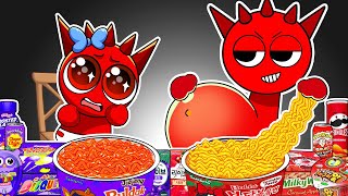 SPRUNKI Animation  RADDY Pregnant amp Baby RADDY Convenience Store Food  ASMR Mukbang [upl. by Nennarb]