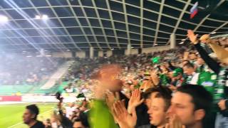 Olimpija  Maribor vzdušje na C tribuni [upl. by Akenehs612]