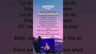 Becky G  Shower Lyrics shorts [upl. by Kcitrap184]