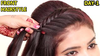 Most Beautiful Front Hairstyle for Girls  Front hairstyle  Easy party hairstyle  hair style girls [upl. by Meggy]