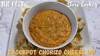 The BEST Crockpot Chorizo Cheese Dip  Slow Cooker Chorizo Cheese Dip  Crockpot Recipes [upl. by Alburg]