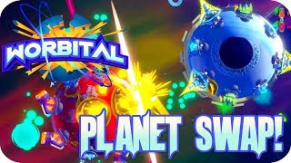 Planet Swapping And Melee Only Planets Worbital Multiplayer Gameplay [upl. by Ellezig]