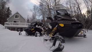 Maine Snowmobiling Eustis to Jackman [upl. by Junno163]