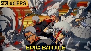 GINTOKI amp JIROCHO VS AMANTO FULL FIGHT  HD 60 FPS [upl. by Derdlim]