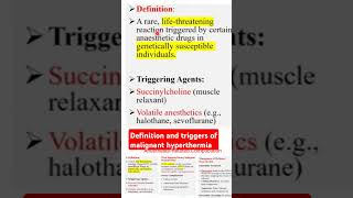 Definition and triggers of malignant hyperthermia [upl. by Ynnavoig217]