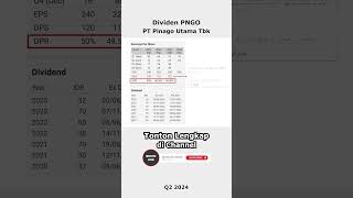 Dividen Yield PNGO lebih dari 7 tahun buku 2023 shorts saham investasi fyp dividend invest [upl. by Tammie]