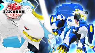 BAKU GEAR BATTLE Hydorous vs Glanz Five  Bakugan Official [upl. by Llenil]