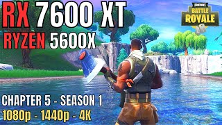 IS RYZEN 5600X FAST ENOUGH FOR RX 7600 XT 16GB IN FORTNITE PERFORMANCE MODE [upl. by Arleyne851]