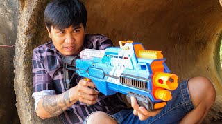 NERF GUN CHICKEN BBQ BATTLE SHOT [upl. by Aleiram]