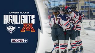 HIGHLIGHTS  9 UConn Womens Hockey Hosts 2 Minnesota [upl. by Lebaron]