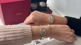 Cartier Baignoire Rose Gold Diamond Ladies Watches Review  SwissWatchExpo [upl. by Asilam]