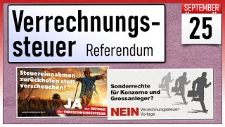 Verrechnungssteuer Referendum  Volksabstimmung 25 September 2022 [upl. by Acinahs19]