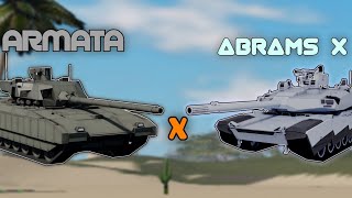 T14 ARMATA VS ABRAMS X War Tycoon ROBLOX [upl. by Sayer604]