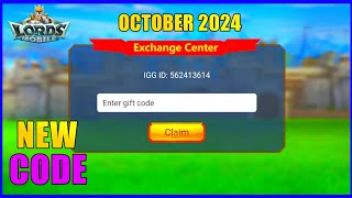 Lords mobile New Redeem codeNew Redemption Code October 2024 [upl. by Katlin]