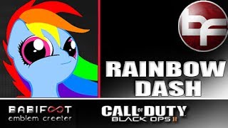 COD Black Ops 2 Emblem Tutorial  Rainbow Dash [upl. by Costanzia567]