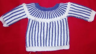 Tuto tricot  Brassière bébé aux rangs raccourcispart22 [upl. by Gerrilee235]